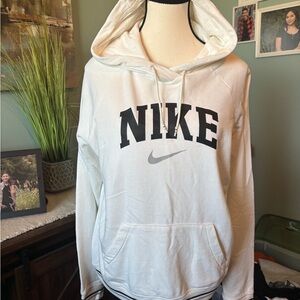 Nike Cream Hoodie with Black Lettering